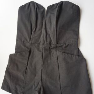 H&M Strapless Black Romper - Size 8